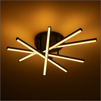 LUSTRA LED AXIS NEGRU 6 BRATE 73W 5040lm 600*600*120LM