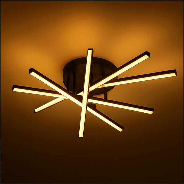 LUSTRA LED AXIS NEGRU 6 BRATE 73W 5040lm 600*600*120LM