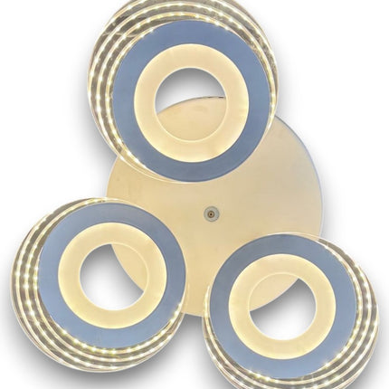 LUSTRA LED CERCURI 70W CU 3 BRATE 3 CULORI+IR 470x85mm