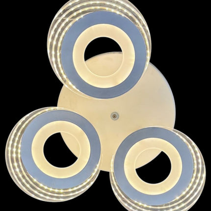 LUSTRA LED CERCURI 70W CU 3 BRATE 3 CULORI+IR 470x85mm