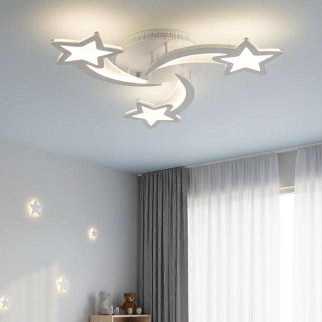 Lustra led dimabila STEA 62W cu 3 brate 3 CULORI+IR