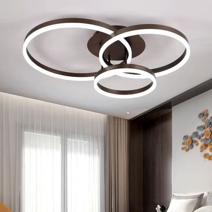 Lustra Led Dione 85w/4500lm 3000k/4000k/6500k cu Telecomanda 200+300+400mm