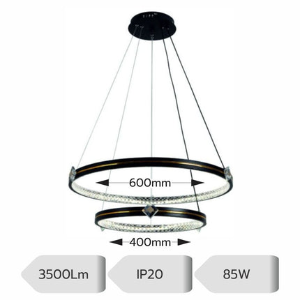 LUSTRA LED  AJUSTABILA 85W/3500LM/3000K/4000K/6500K +IR 400mm x 600mm
