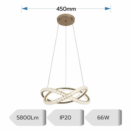 LUSTRA LED IAPETUS AJUSTABILA 66W/5800LM/3000K/4000K/6500K