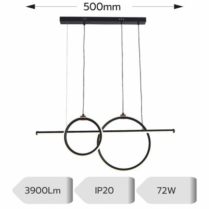 LUSTRA LED TITANIA AJUSTABILA 72W/3900LM/3000K/4000K/6500K