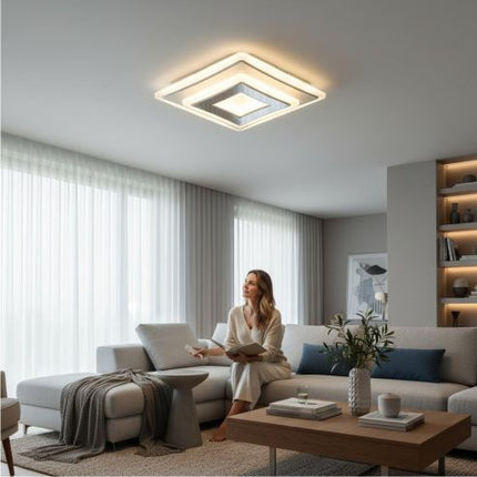 PLAFONIERA LED SINOPE  34W/2900LM 3000K/4000K/6500K 220X220X50MM