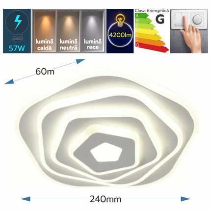 Plafoniera Led Surtur 57W/4200lm 3000k/4000k/6500k