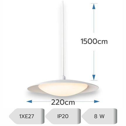 Lustra led Ara alba 8W/750LM 3000K-6500K