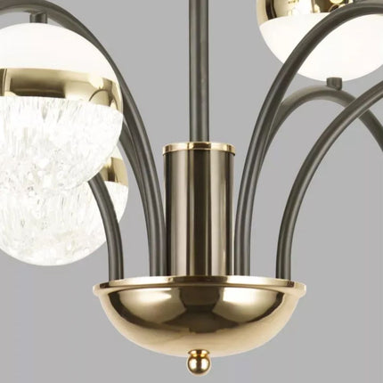 LUSTRA LED HYLA NEGRU+AURIU 95W/9500LM 3000K-6500K 700X620mm