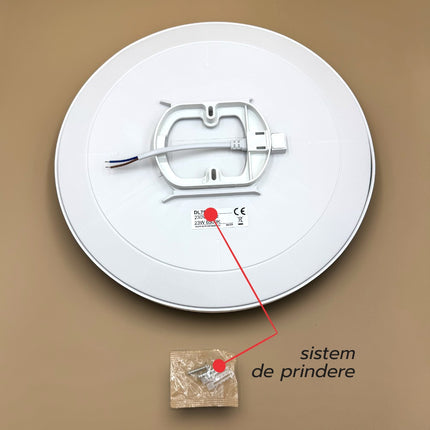 Plafoniera led ECO IP40 Rotunda Alba Fi370, 35W, 6500K, lumina rece