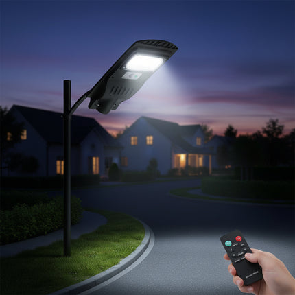 Corp Stradal  cu Panou Solar Monocristalin Integrat si telecomanda -  50W/6400k