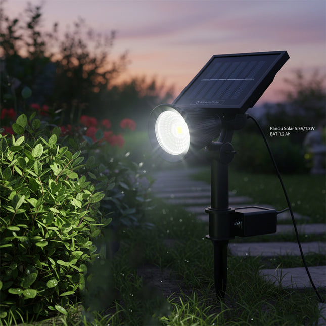 Spot led 6500K de gradina cu panou solar 5.5V/1.5W BAT 1.2 Ah