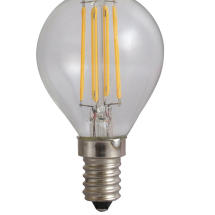 Bec Filament Sferic E14, 4W=45W, 6500K, lumina rece