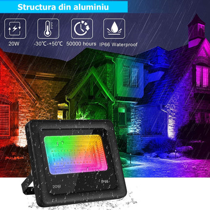 Proiector RGBW bluetooth 20W 40W