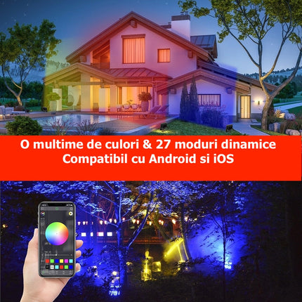 Proiector RGBW bluetooth 20W 40W