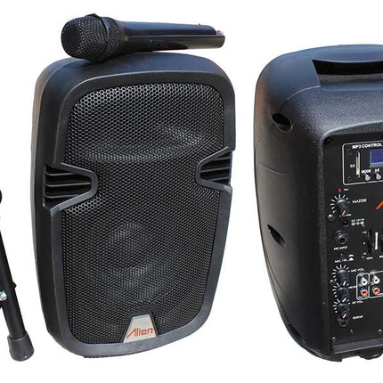 Incinta activa 8inch ABS 2108DA-R USB/SD/FM/BT/ACCU Alien