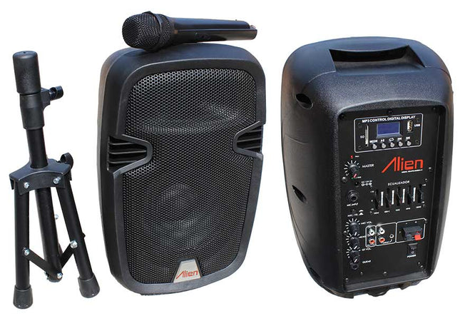 Incinta activa 8inch ABS 2108DA-R USB/SD/FM/BT/ACCU Alien