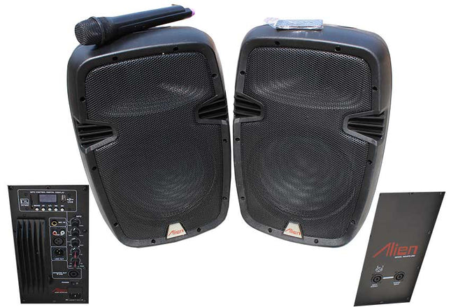 Set 2 boxe ABS 10inch 2110 USB/SD/FM/BT Alien