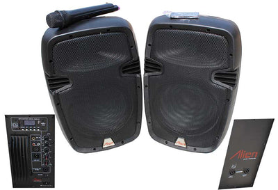 Set 2 boxe ABS 10inch 2110 USB/SD/FM/BT Alien
