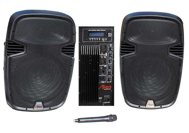 Set 2 boxe ABS 15inch 2115 USB/SD/FM/BT Alien