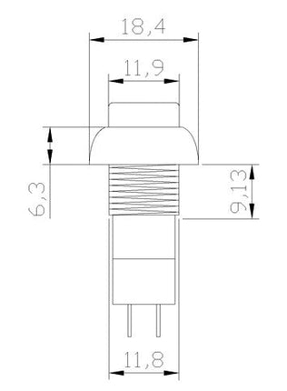 Buton intrerupator push fara retinere 3A 220V