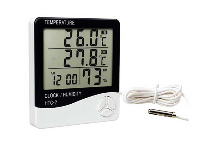 Ceas Alarma Termometru cu higrometru HTC-2