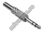 Mufa jack 6.3mm stereo metal