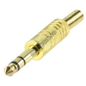 Mufa jack 6.3mm stereo gold