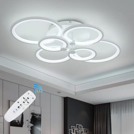 LUSTRA LED CERCURI 100W CU 6 BRATE 3 CULORI+IR 830mm x 140mm