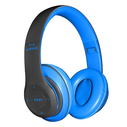 Casti Bluetooth Radio/MP3/TF/mic P15 Alien blue