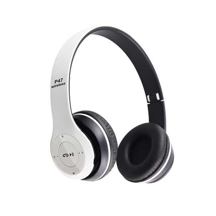 Casti Bluetooth Radio/MP3/TF/mic P47 Alien albe