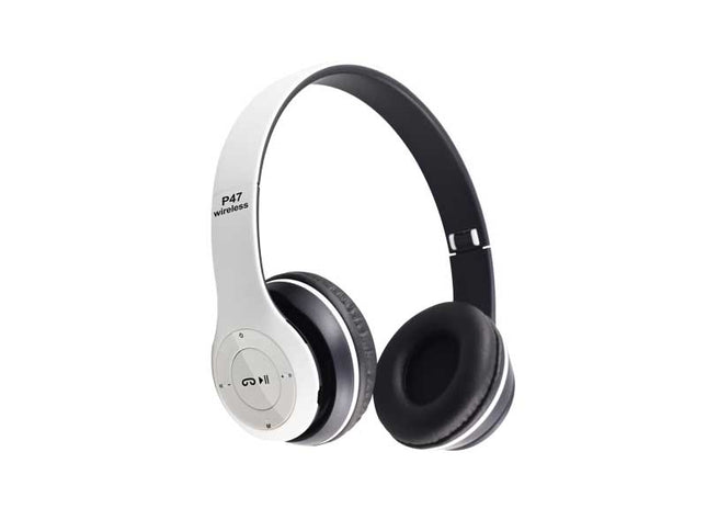 Casti Bluetooth Radio/MP3/TF/mic P47 Alien albe