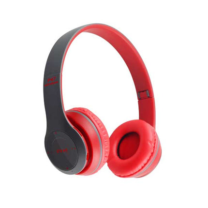 Casti Bluetooth Radio/MP3/TF/mic  P47 Alien rosii