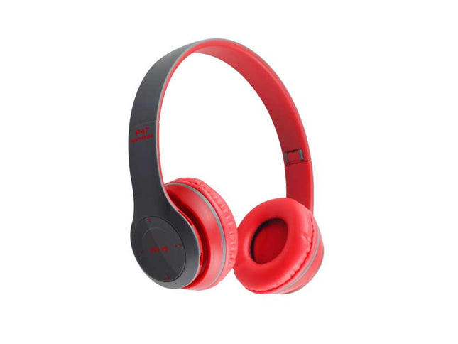 Casti Bluetooth Radio/MP3/TF/mic  P47 Alien rosii