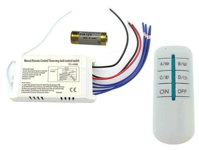 Modul ON/OFF 4 canal cu telecomanda