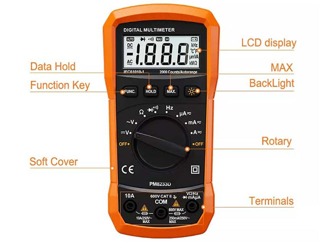 Multimetru PM8233D+