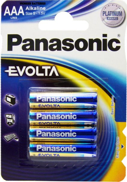 Set 4 baterii Panasonic Evolta Alkaline LR3 AAA