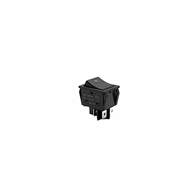 Buton intrerupator lat negru 4 contacte 30A 250V