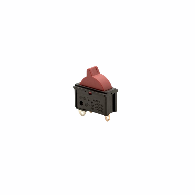 Intrerupator basculant rosu-negru ON-OFF 6-10A 220V 10A - Aparataj electric