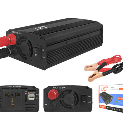 Invertor tensiune 24V 600W cu 2xUSB
