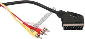 Cablu scart la 3RCA cu intr 1,5m