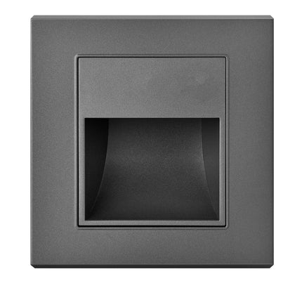 SPOT LED PERETE GRI 1W 3000K IP20 86*90*30MM