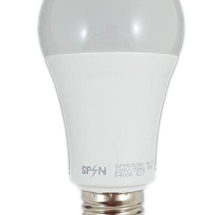 Bec Led E27, model glob A60, 15W=250W, 6400K, lumina rece