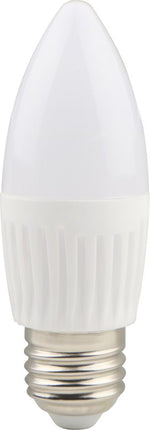 Bec LED lumanare cu baza din ceramica, model C37, 9W=75W, 2700K, lumina calda, dulie E27