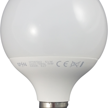 Bec Led E27, model G95, 15W=150W, 6400K, lumina rece, 1400Lm