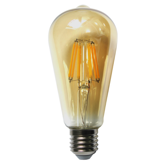 Bec LED Filament Amber E27/4W/2500K ST64