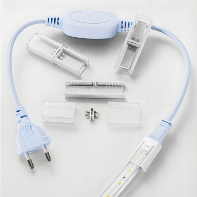 CONECTOR ALIMENTARE PT BANDA LED COB PCB 8MM IP67 230V PIN 7mm 45CM