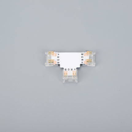 CONECTOR PRELUNGIRE "T" PT BANDA LED RGB IP20 12V/24V PCB 10MM PIN 7.2mm