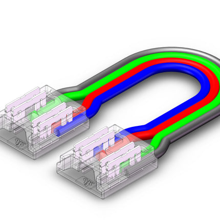 CONECTOR CABLU CONECTOR PT BANDA LED COB RGB IP20 12V/24V PCB 10MM PIN 7.2mm 17CM