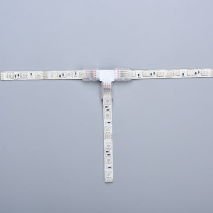 CONECTOR PRELUNGIRE "T" PT BANDA LED SMD RGB IP65 12V/24V PCB 10MM PIN 7.2mm